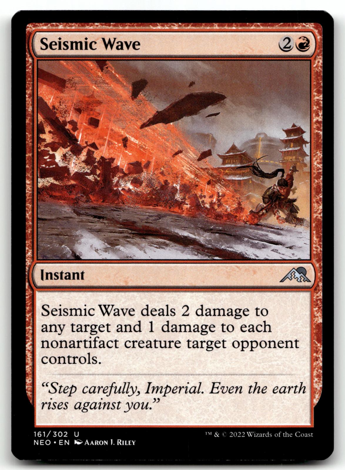 Seismic Wave 161 Uncommon Kamigawa: Neon Dynasty Magic: The Gathering Near Mint