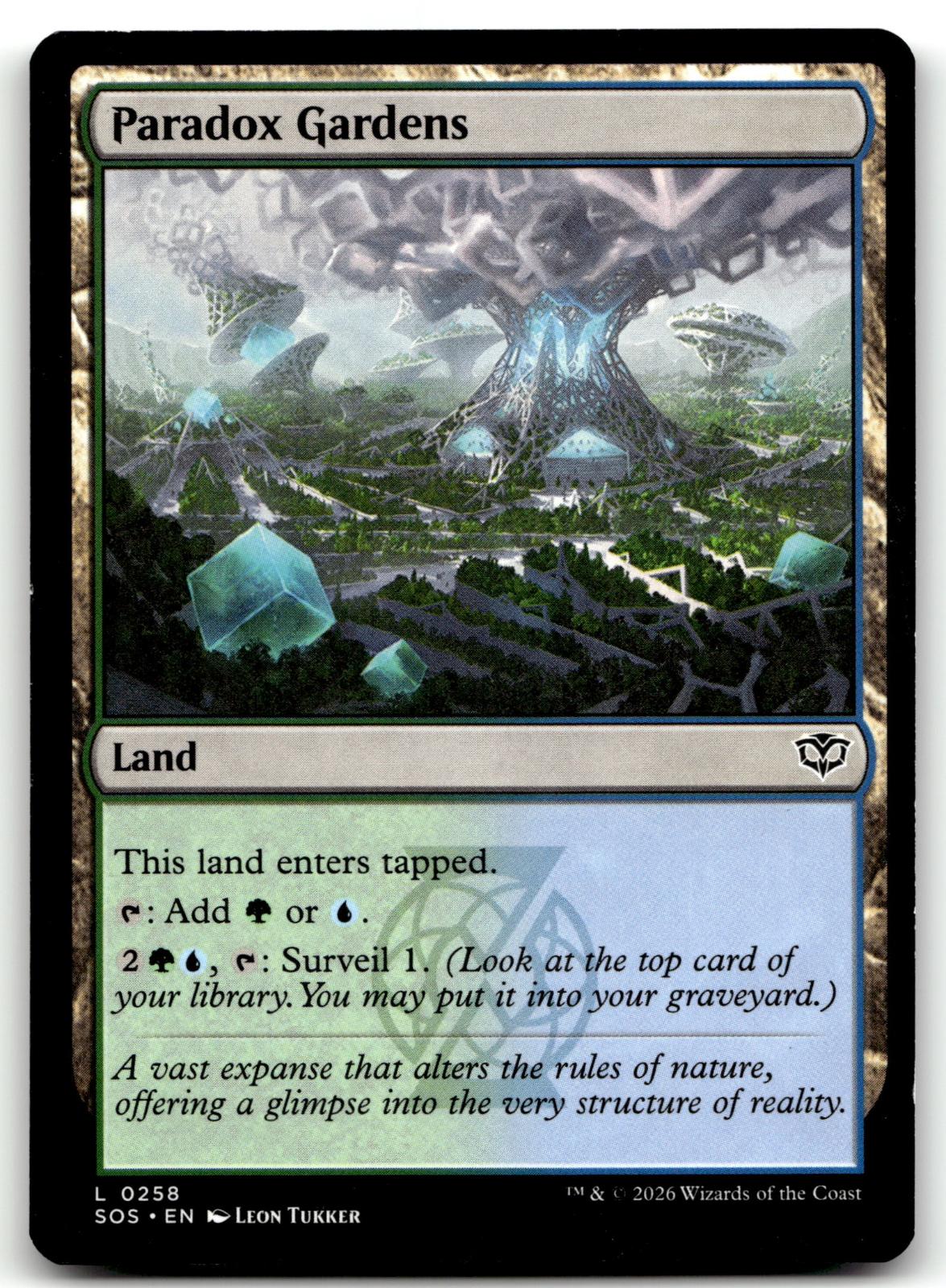Paradox Gardens 258 Land Secrets of Strixhaven Magic: The Gathering Near Mint