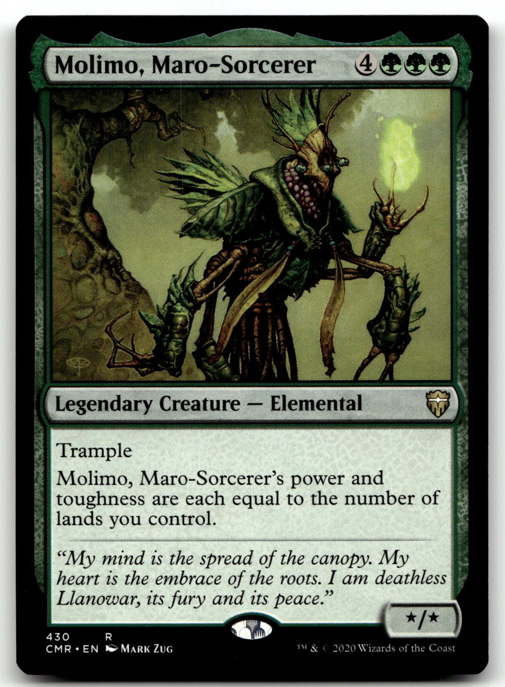 Molimo, Maro-Sorcerer 430 Rare Commander Legends Magic: The Gathering Near Mint