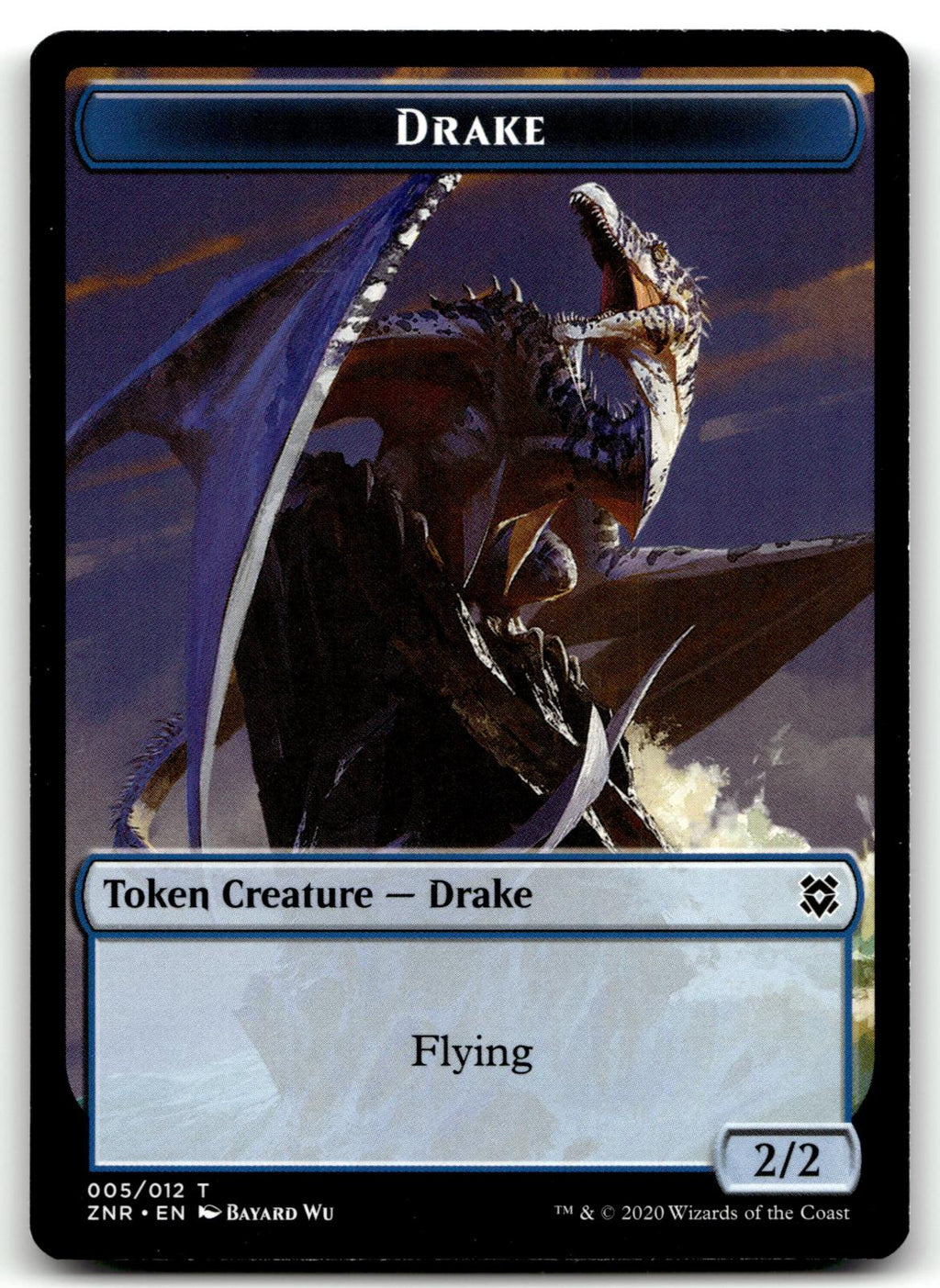 Drake Token 5 Token Zendikar Rising Magic: The Gathering Near Mint
