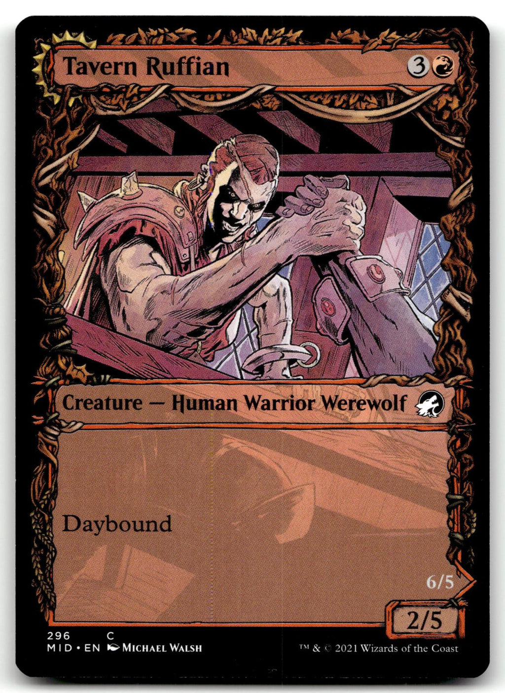 Tavern Ruffian (Showcase) 296 Innistrad: Midnight Hunt Magic: The Gathering NM