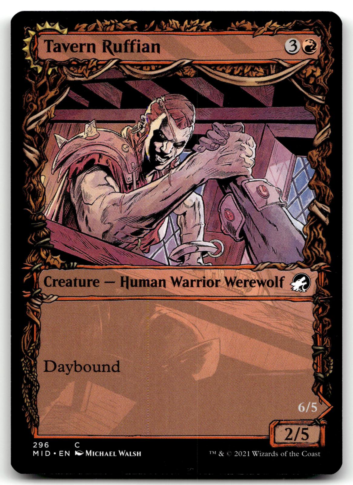 Tavern Ruffian (Showcase) 296 Innistrad: Midnight Hunt Magic: The Gathering NM
