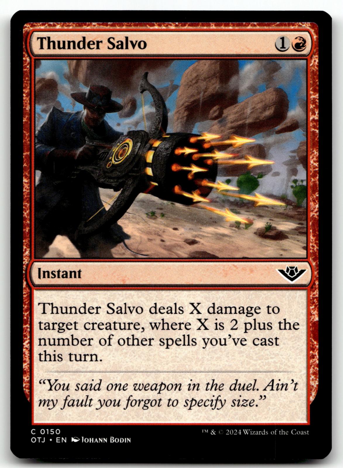 Thunder Salvo 150 Common Outlaws of Thunder Junction Magic: The Gathering NM
