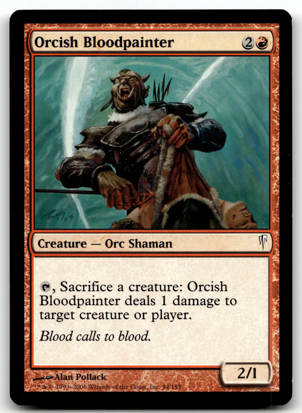 Orcish Bloodpainter 94 Common Coldsnap Magic: The Gathering Near Mint