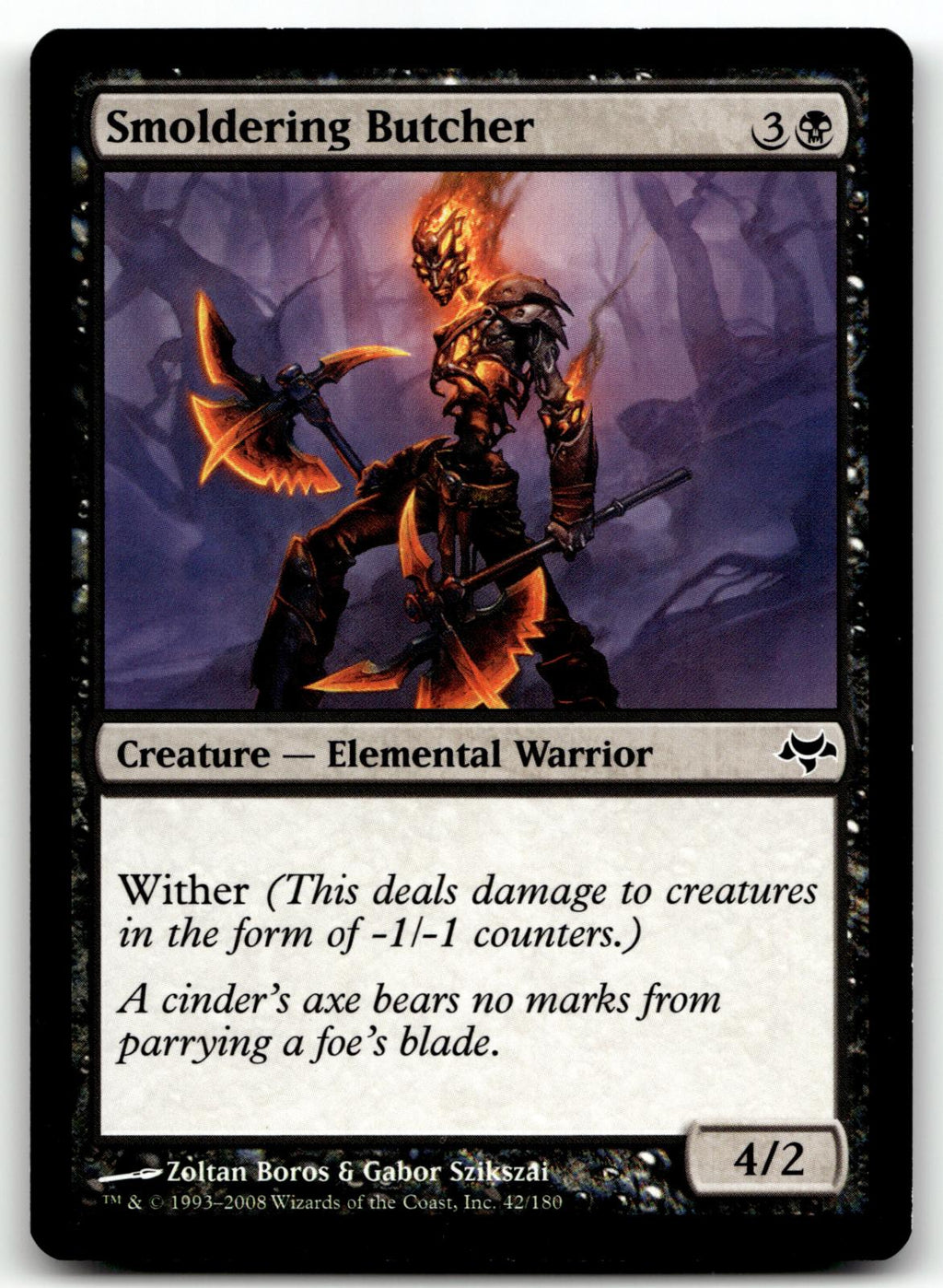 Smoldering Butcher 42 Common Eventide Magic: The Gathering Near Mint