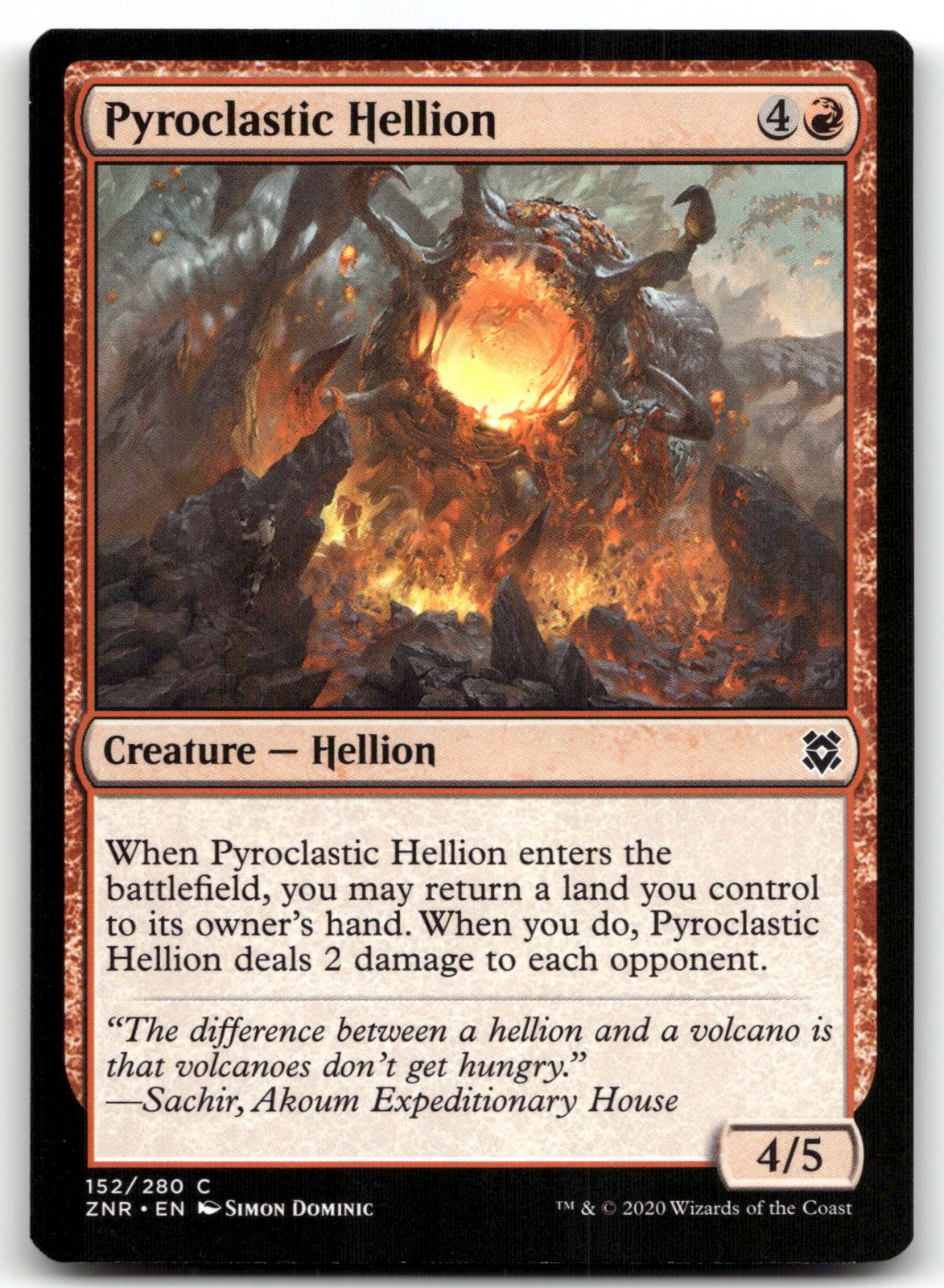 Pyroclastic Hellion 152 Common Zendikar Rising Magic: The Gathering Near Mint
