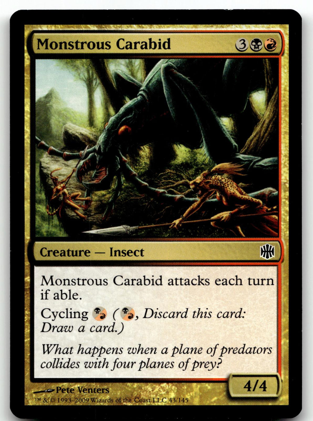 Monstrous Carabid 43 Common Alara Reborn Magic: The Gathering Near Mint