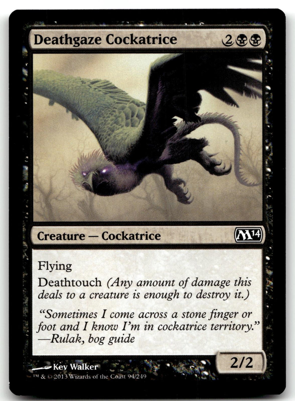 Deathgaze Cockatrice 94 Common Magic 2014 (M14) Magic: The Gathering Near Mint