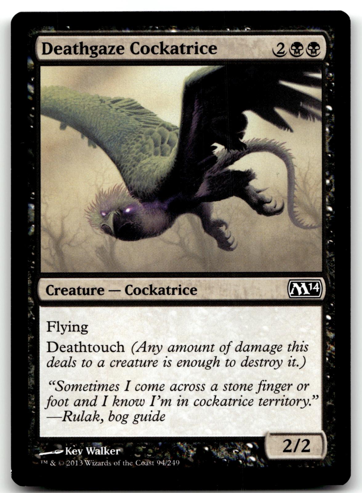 Deathgaze Cockatrice 94 Common Magic 2014 (M14) Magic: The Gathering Near Mint