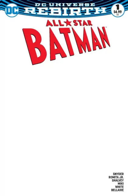 All-Star Batman #1F (Blank Variant Cover)