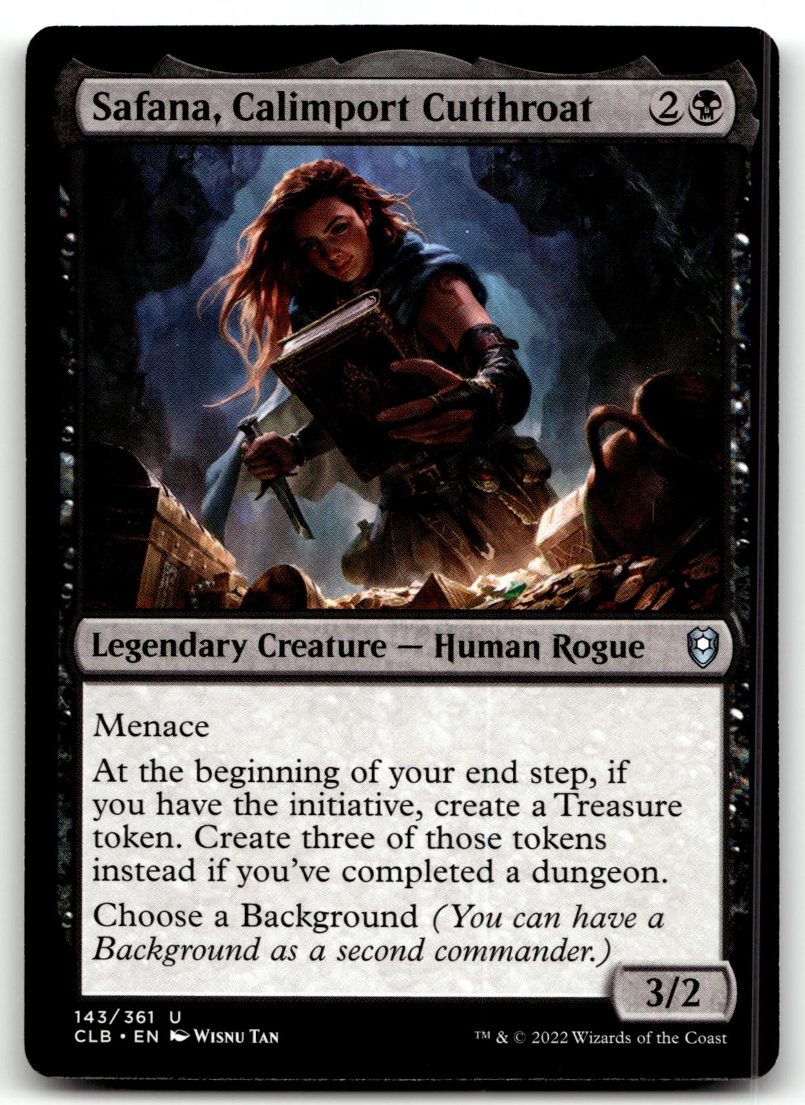 Safana, Calimport Cutthroat 143 Commander Legends: Battle for Baldur's Gate Magic: The Gathering NM