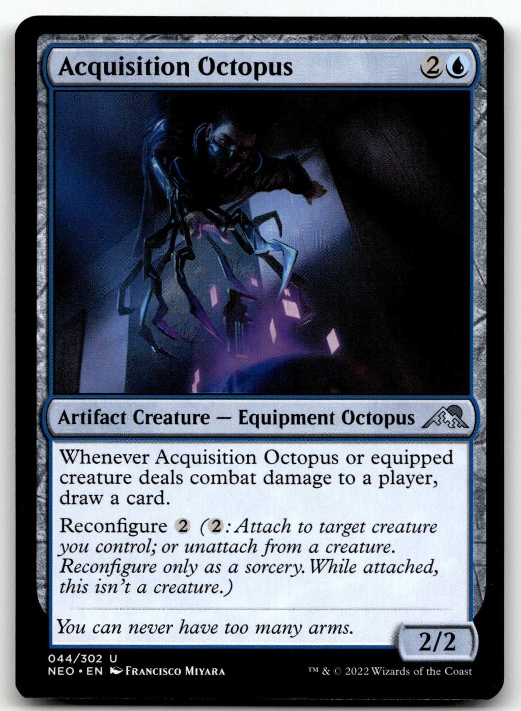 Acquisition Octopus 44 Uncommon Kamigawa: Neon Dynasty Magic: The Gathering NM