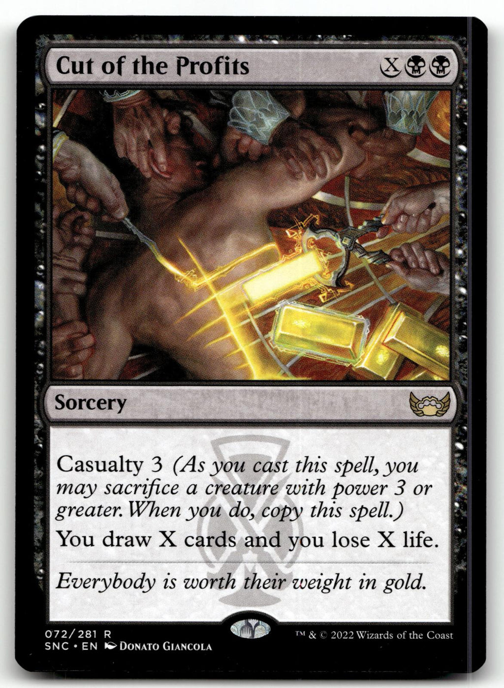 Cut of the Profits 72 Rare Streets of New Capenna Magic: The Gathering Near Mint