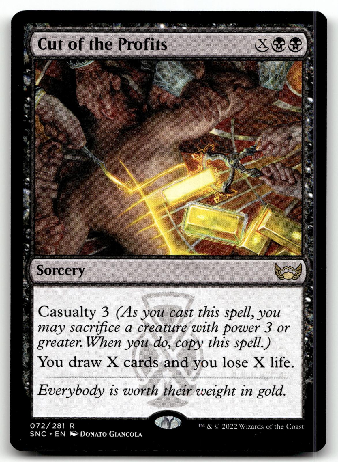 Cut of the Profits 72 Rare Streets of New Capenna Magic: The Gathering Near Mint