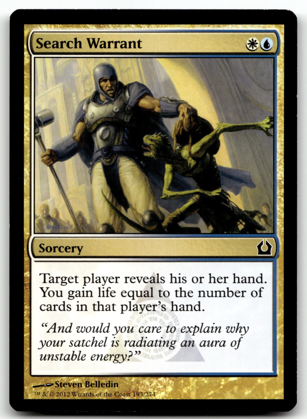 Search Warrant 193 Common Return to Ravnica Magic: The Gathering Near Mint