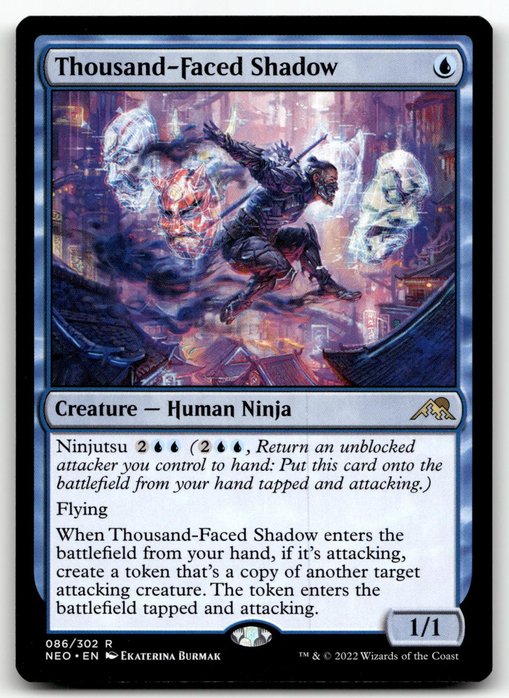 Thousand-Faced Shadow 86 Rare Kamigawa: Neon Dynasty Magic: The Gathering NM