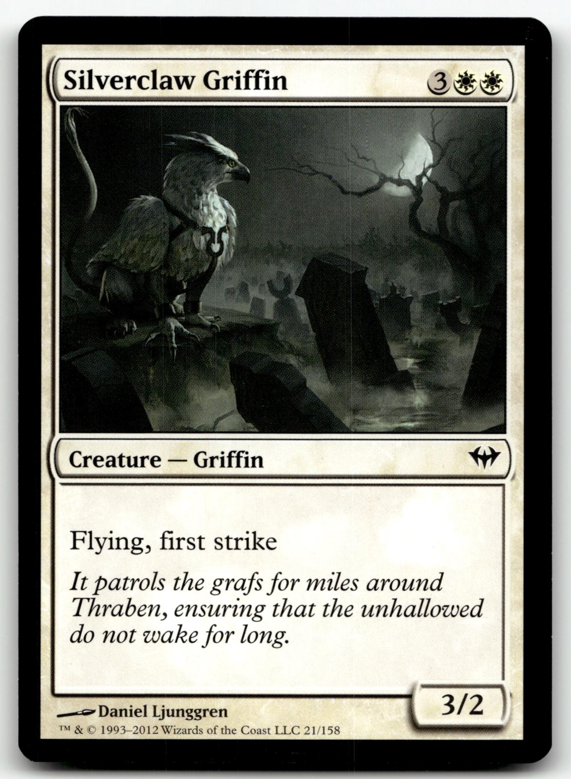 Silverclaw Griffin 21 Common Dark Ascension Magic: The Gathering Near Mint