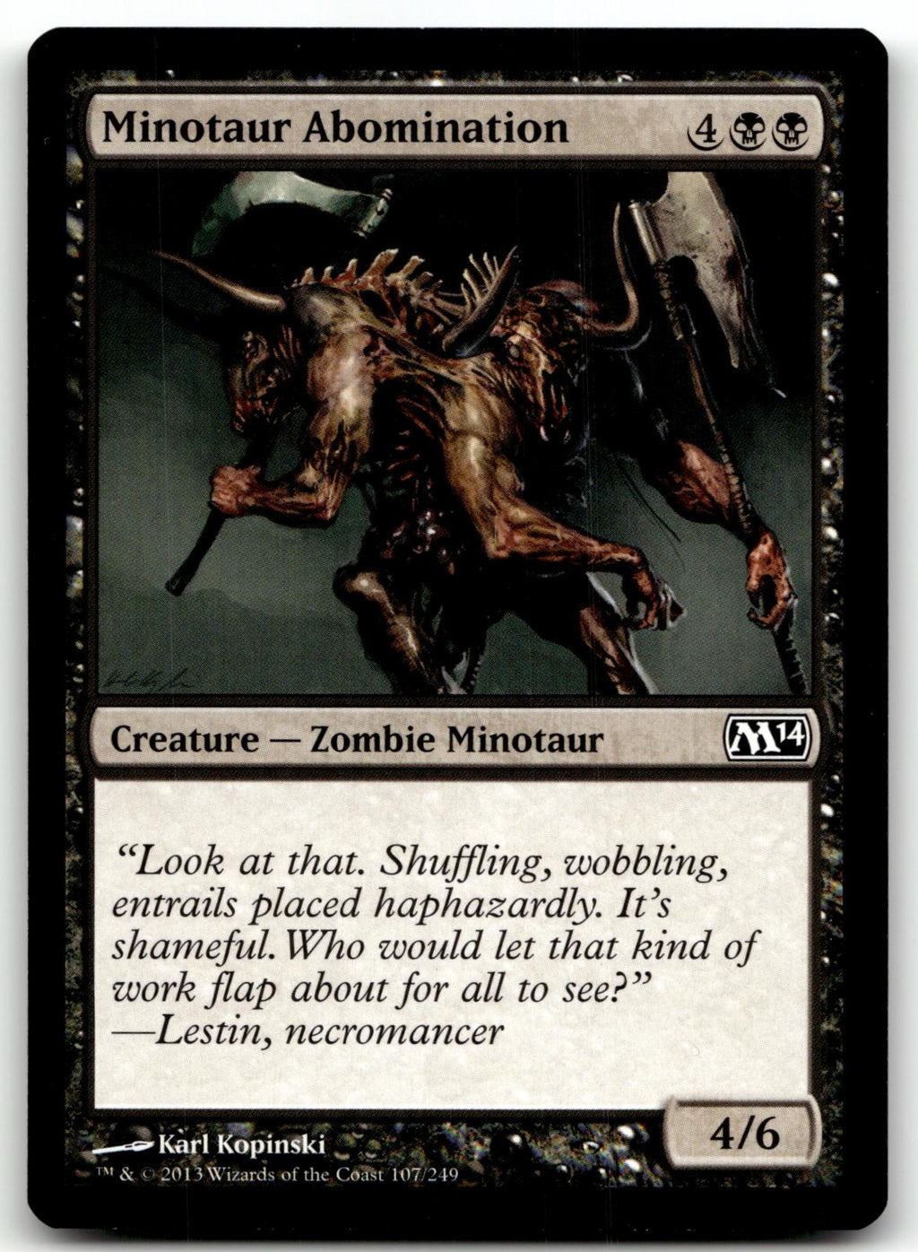 Minotaur Abomination 107 Common Magic 2014 (M14) Magic: The Gathering Near Mint