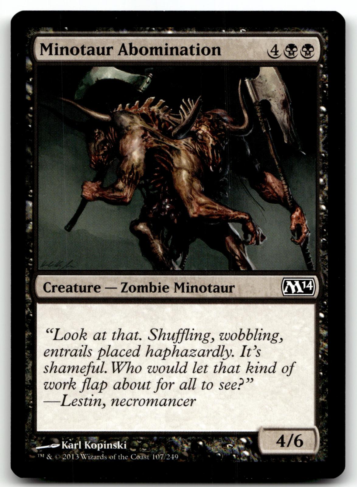 Minotaur Abomination 107 Common Magic 2014 (M14) Magic: The Gathering Near Mint