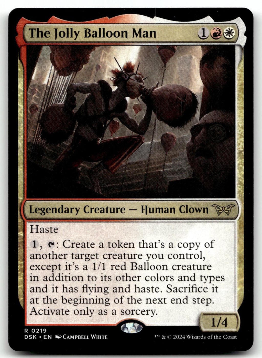 The Jolly Balloon Man 219 Duskmourn: House of Horror Magic: The Gathering NM