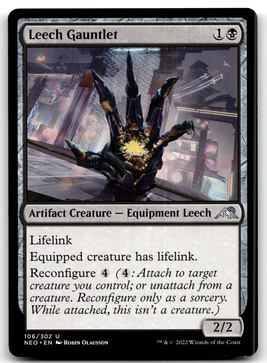 Leech Gauntlet 106 Uncommon Kamigawa: Neon Dynasty Magic: The Gathering NM