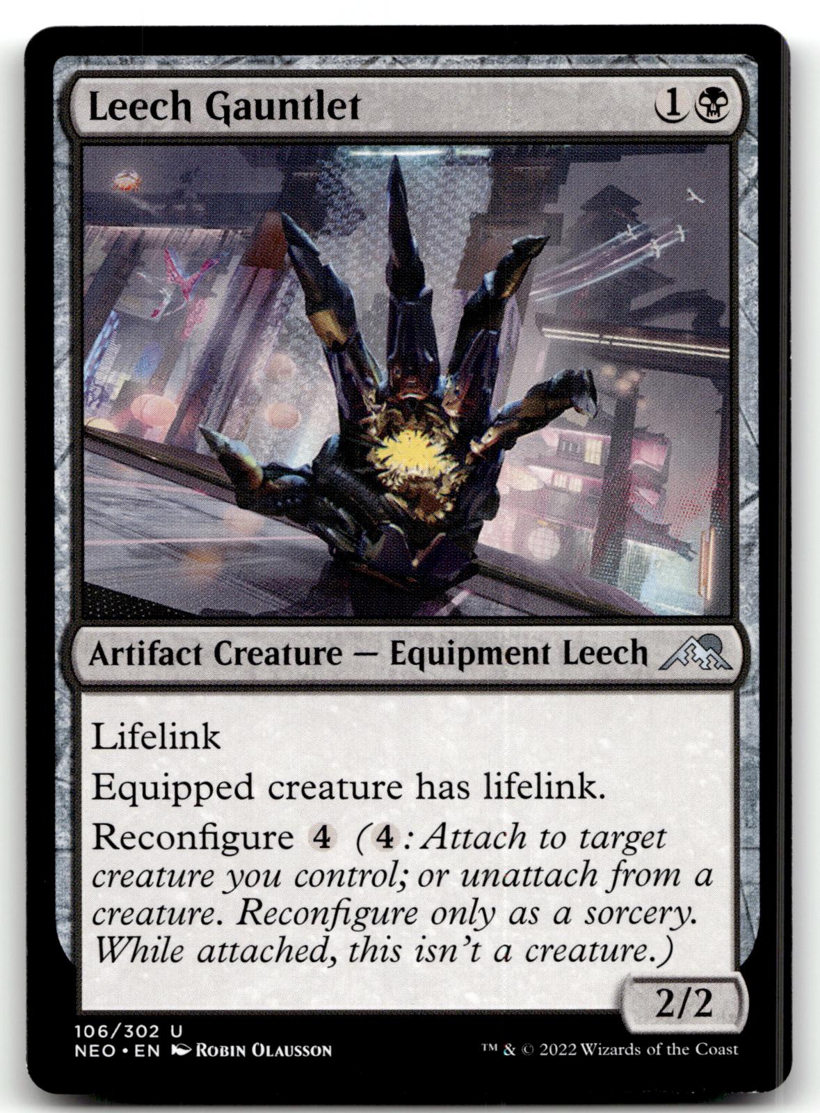 Leech Gauntlet 106 Uncommon Kamigawa: Neon Dynasty Magic: The Gathering NM