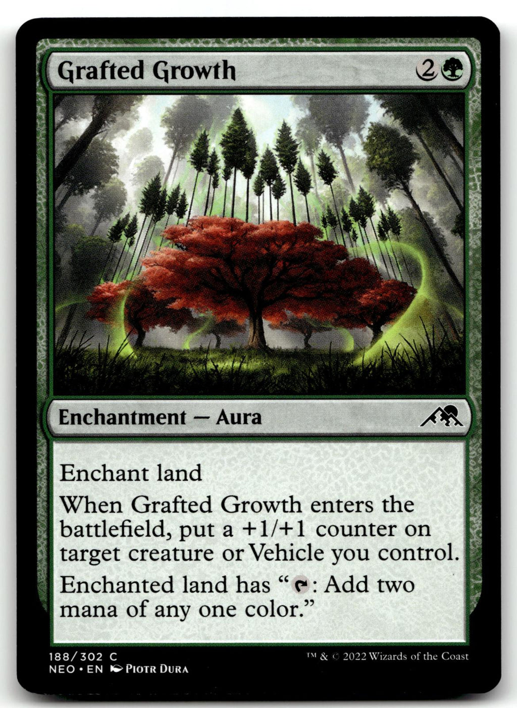 Grafted Growth 188 Common Kamigawa: Neon Dynasty Magic: The Gathering Near Mint