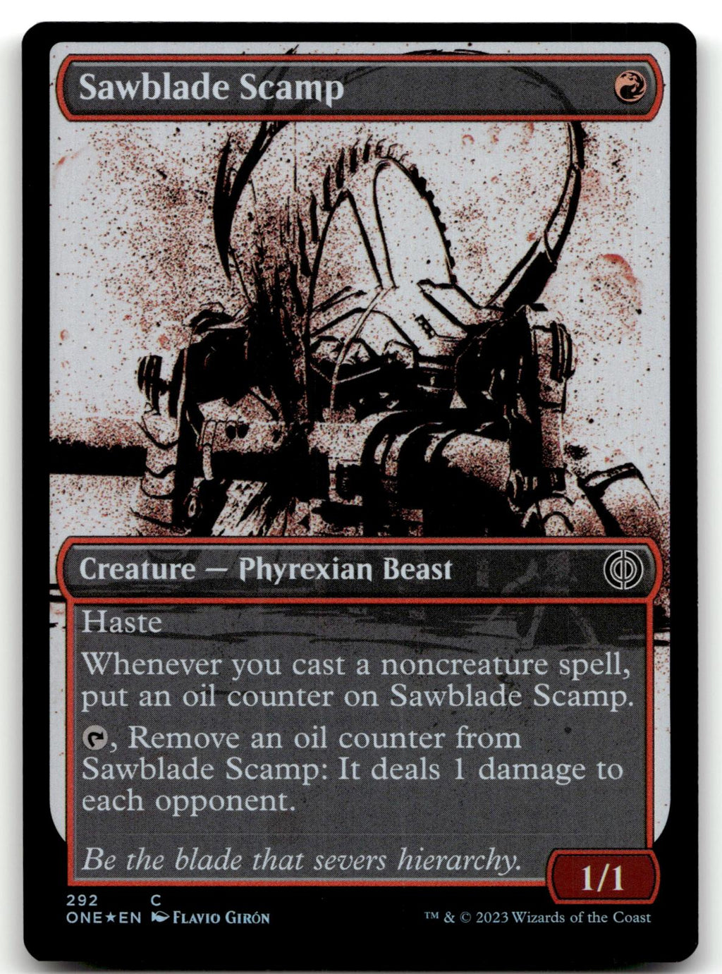 Sawblade Scamp (Showcase) 292 Phyrexia: All Will Be One Magic: The Gathering Foil NM