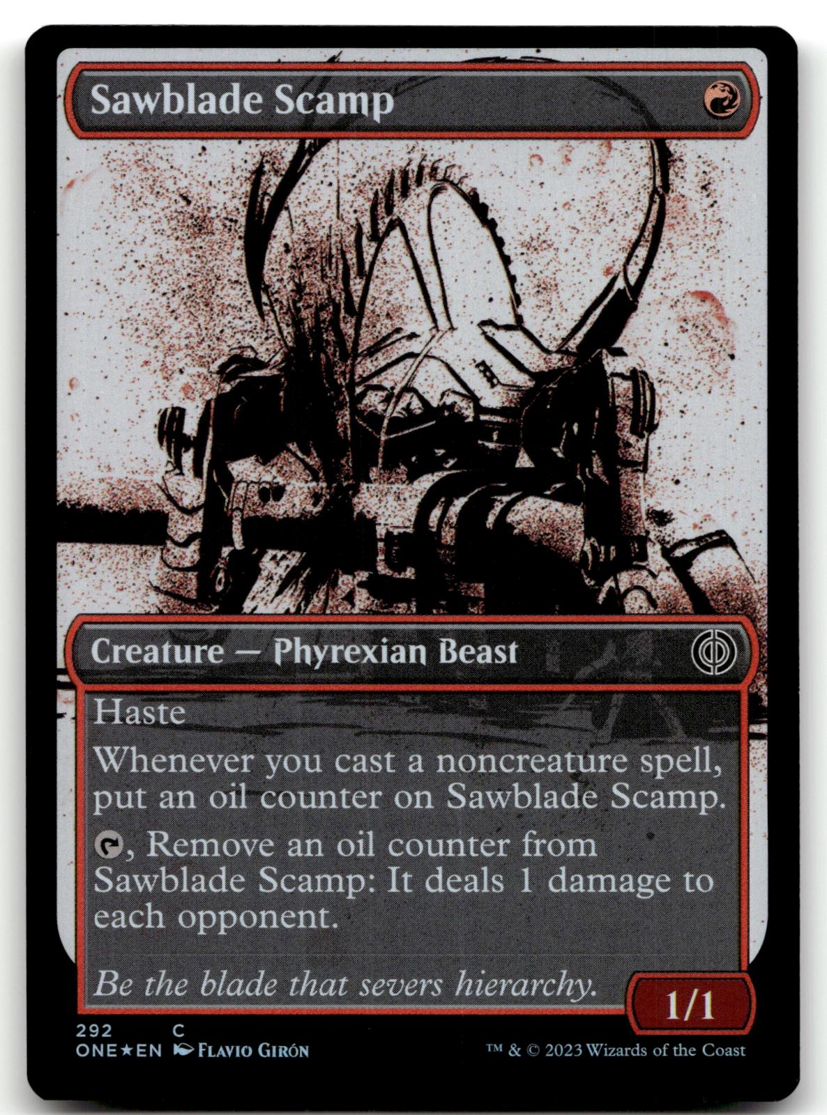 Sawblade Scamp (Showcase) 292 Phyrexia: All Will Be One Magic: The Gathering Foil NM