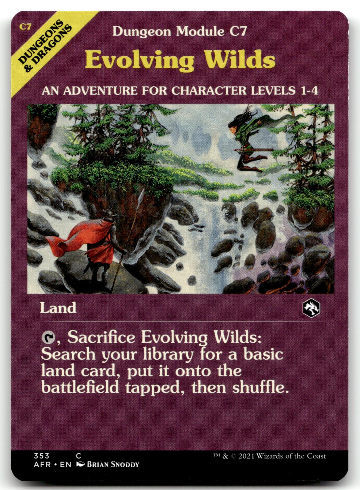 Evolving Wilds (Dungeon Module) 353 Adventures in the Forgotten Realms Magic: The Gathering NM