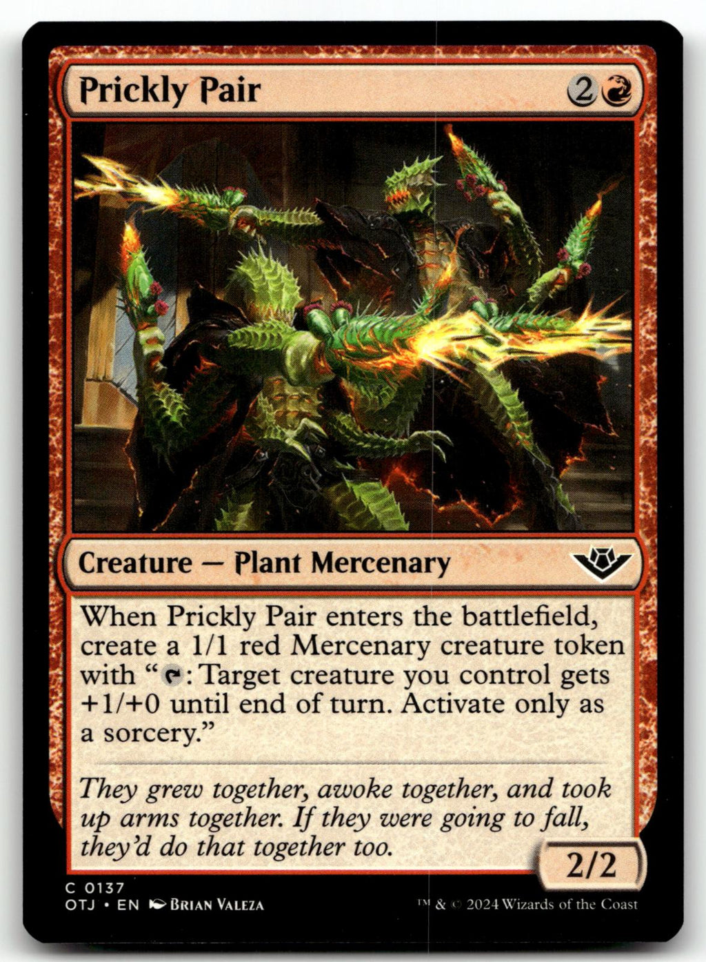Prickly Pair 137 Common Outlaws of Thunder Junction Magic: The Gathering NM