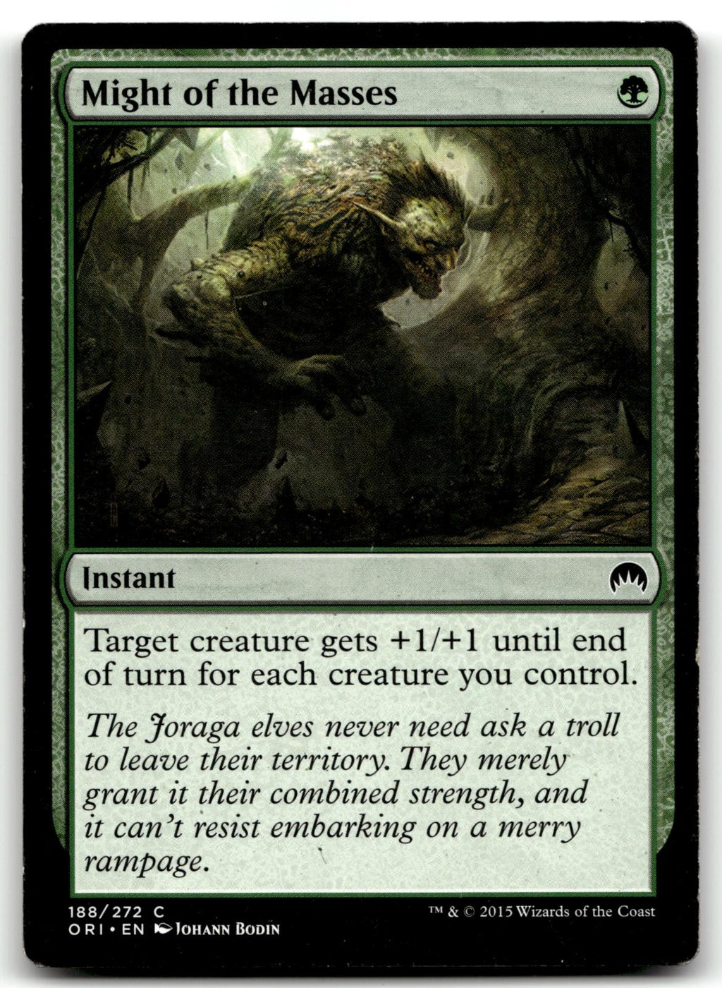 Might of the Masses 188 Common Magic Origins Magic: The Gathering Near Mint