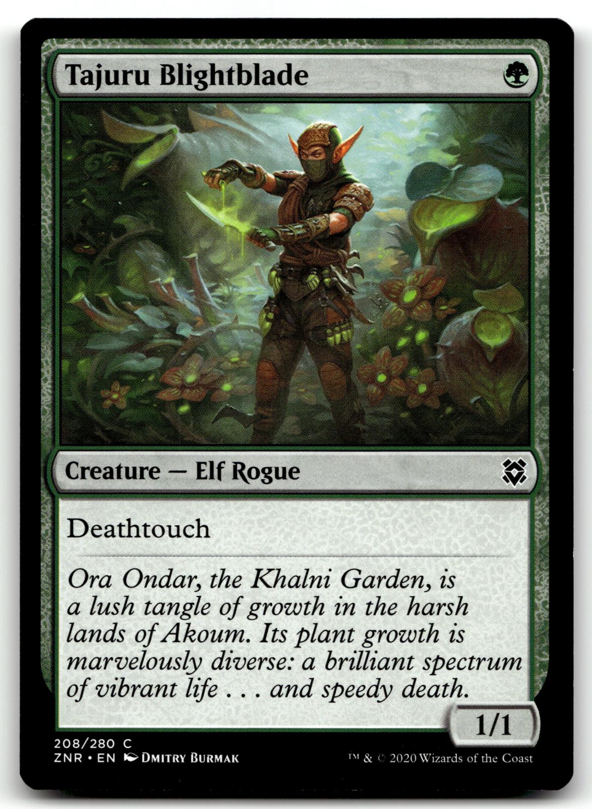 Tajuru Blightblade 208 Common Zendikar Rising Magic: The Gathering Near Mint