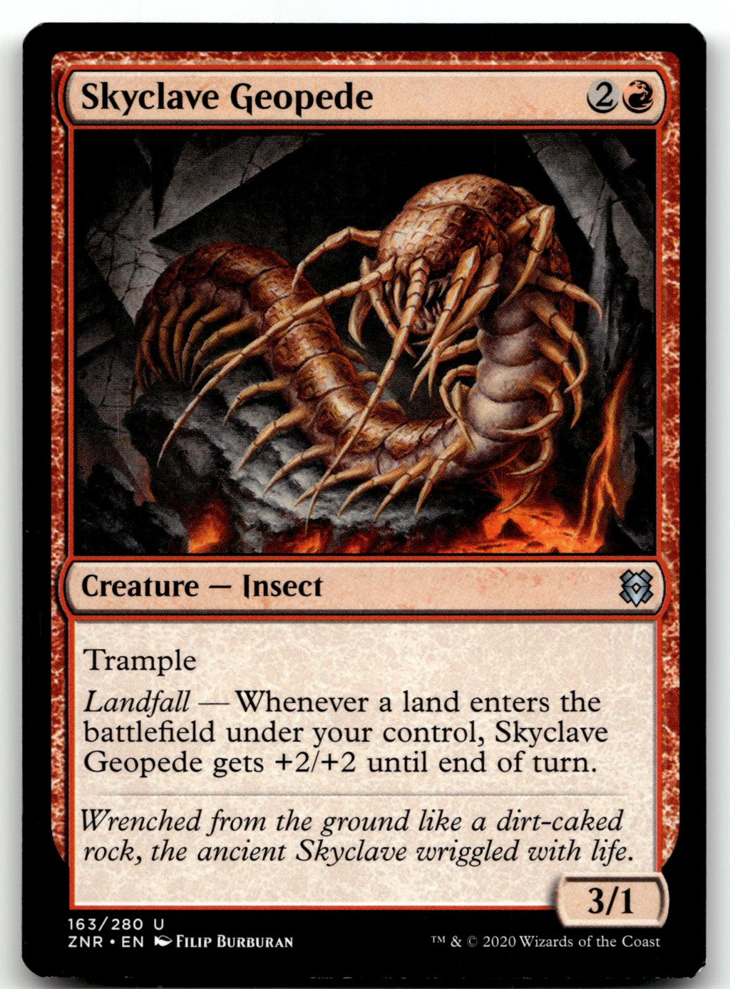 Skyclave Geopede 163 Uncommon Zendikar Rising Magic: The Gathering Near Mint