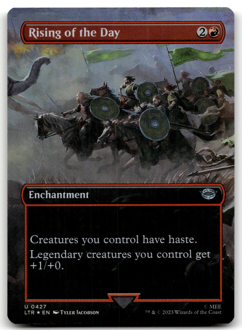 Rising of the Day (Borderless) 427 Universes Beyond: The Lord of the Rings: Tales of Middle-earth Magic: The Gathering Foil NM