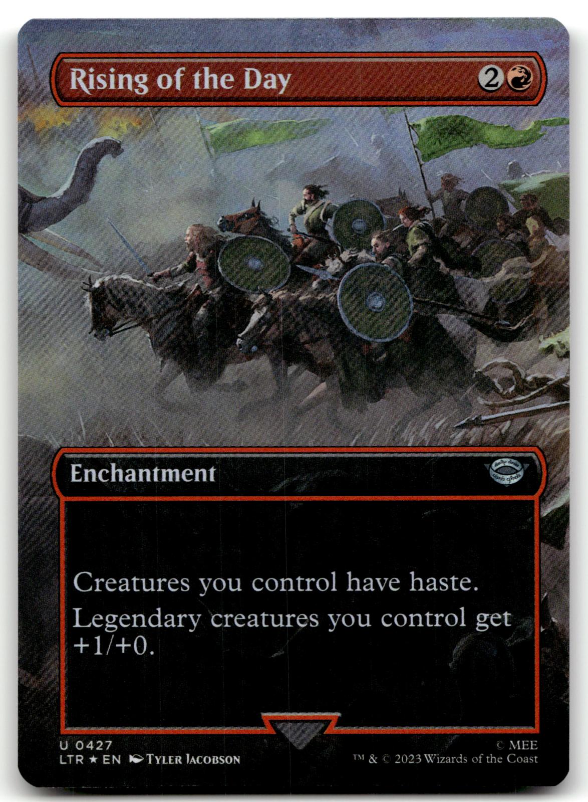 Rising of the Day (Borderless) 427 Universes Beyond: The Lord of the Rings: Tales of Middle-earth Magic: The Gathering Foil NM
