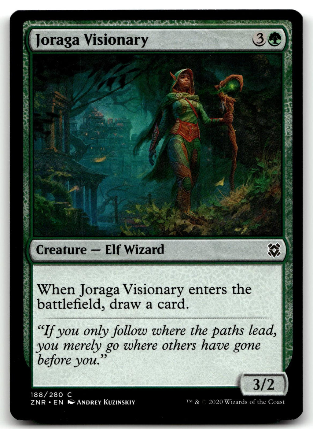 Joraga Visionary 188 Common Zendikar Rising Magic: The Gathering Near Mint