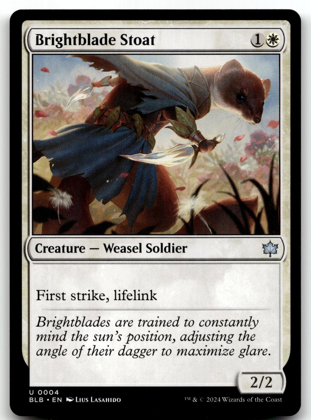 Brightblade Stoat 4 Uncommon Bloomburrow Magic: The Gathering Near Mint