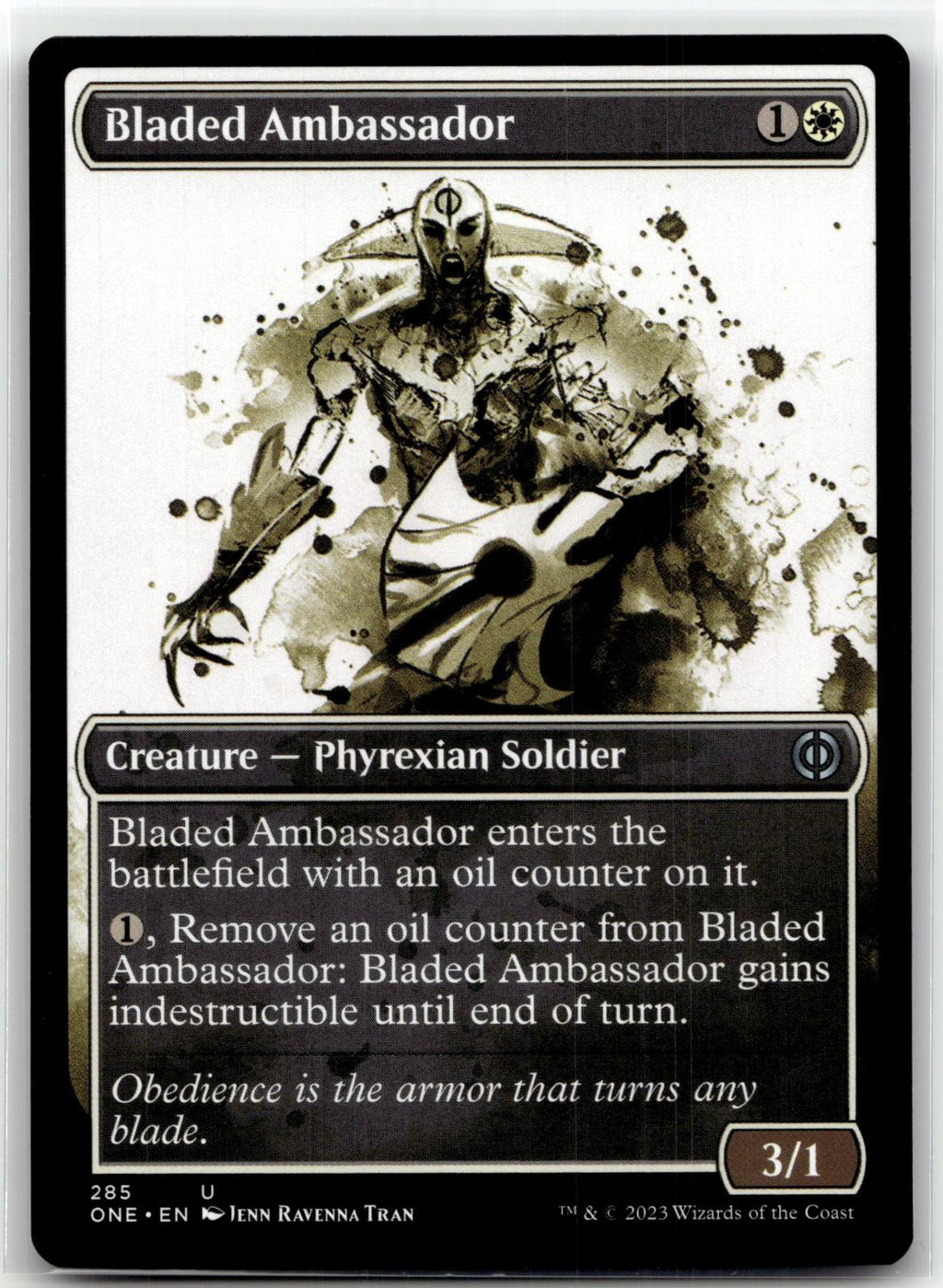 Bladed Ambassador (Showcase) 285 Phyrexia: All Will Be One Magic: The Gathering 