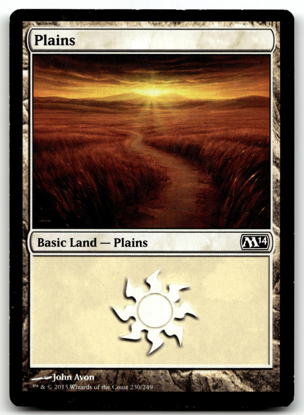 Plains (230) 230 Land Magic 2014 (M14) Magic: The Gathering Near Mint