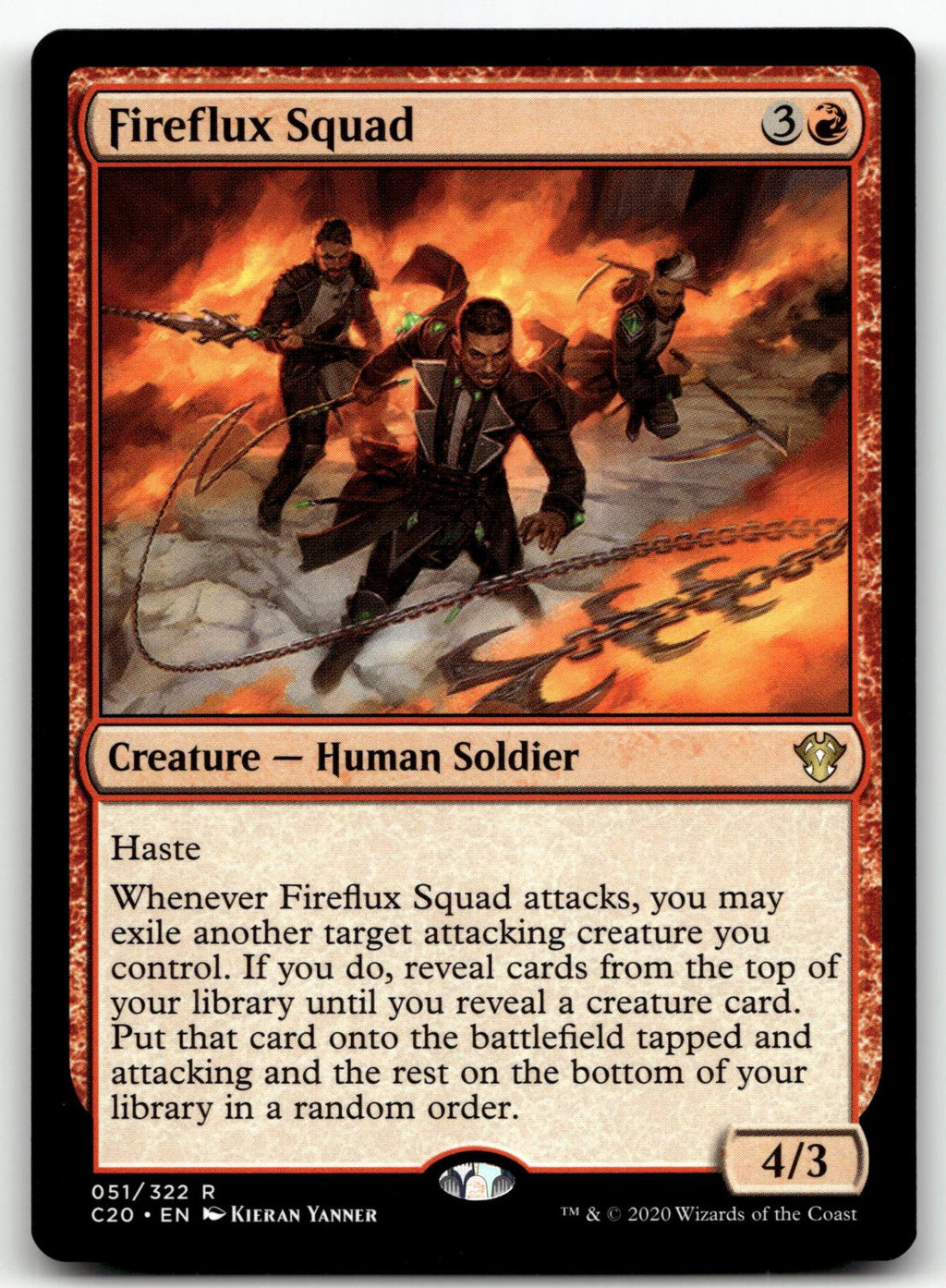 Fireflux Squad 51 Rare Commander 2020 Magic: The Gathering Near Mint