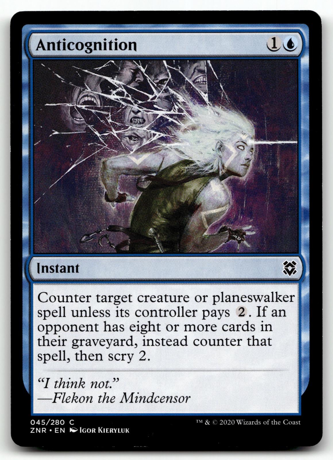 Anticognition 45 Common Zendikar Rising Magic: The Gathering Near Mint