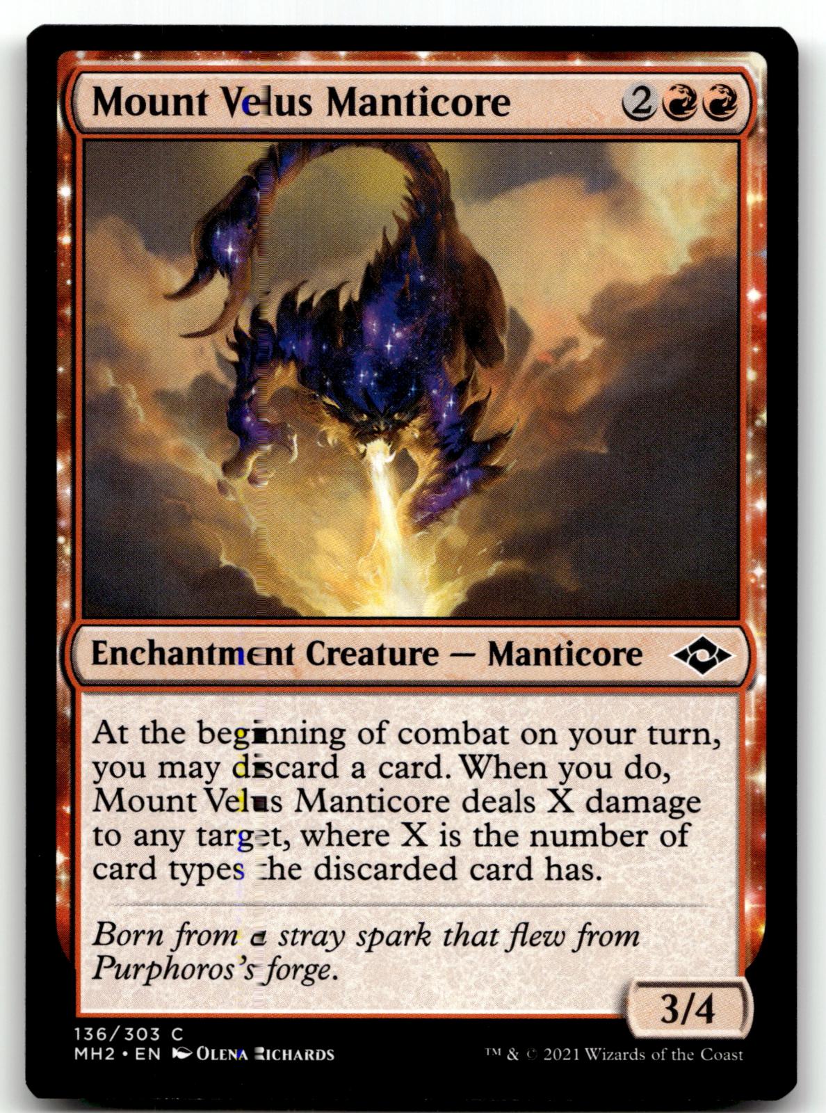 Mount Velus Manticore 136 Common Modern Horizons 2 Magic: The Gathering NM