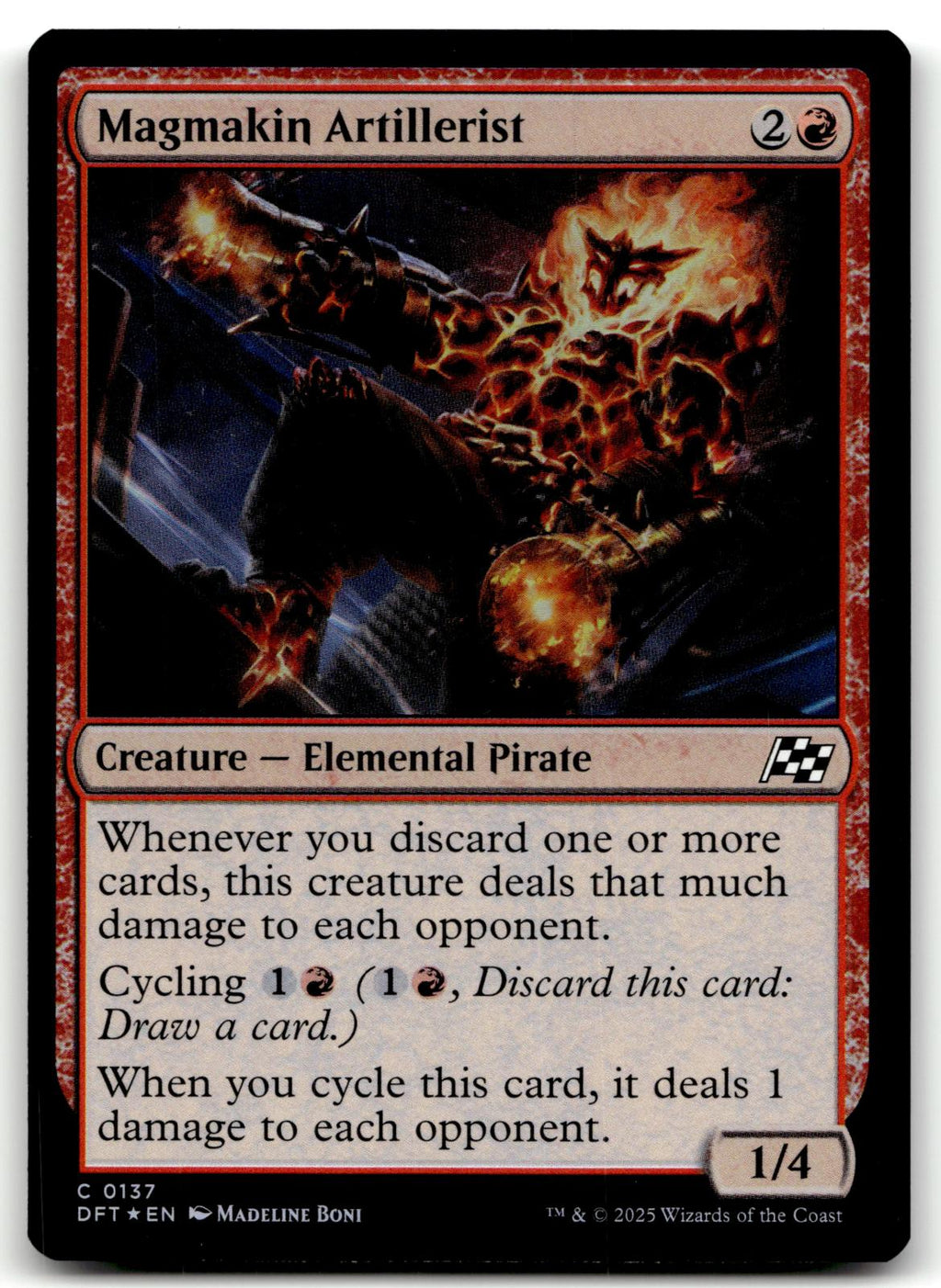 Magmakin Artillerist 137 Common Aetherdrift Magic: The Gathering Foil Near Mint