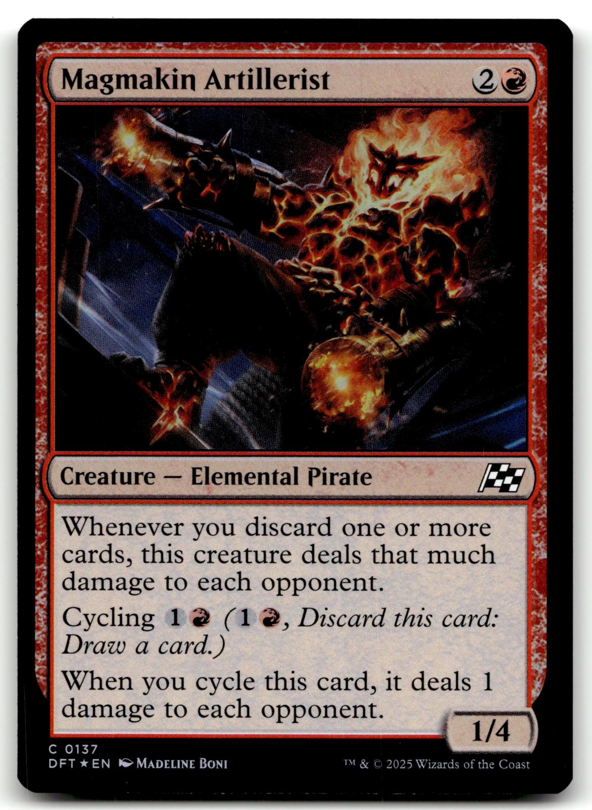 Magmakin Artillerist 137 Common Aetherdrift Magic: The Gathering Foil Near Mint