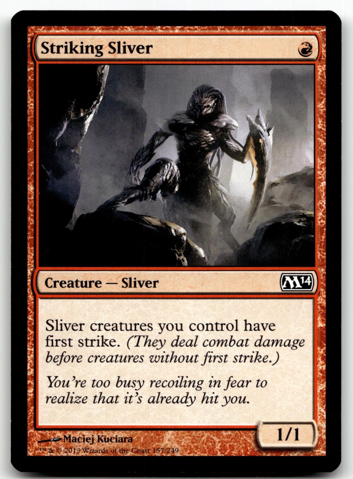 Striking Sliver 157 Common Magic 2014 (M14) Magic: The Gathering Near Mint