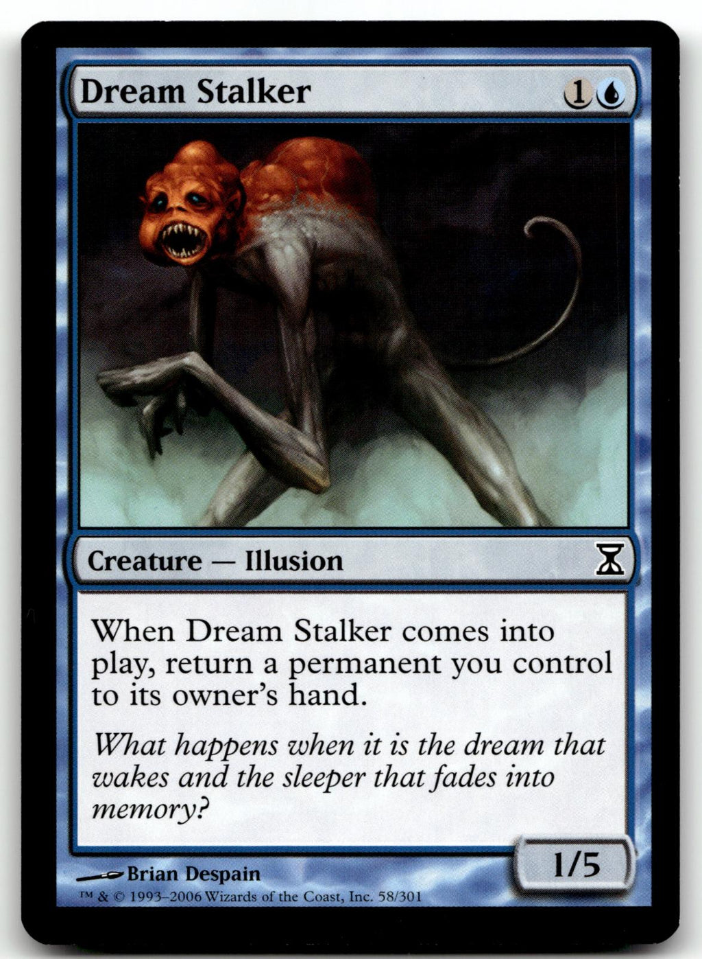 Dream Stalker 58 Common Time Spiral Magic: The Gathering Near Mint