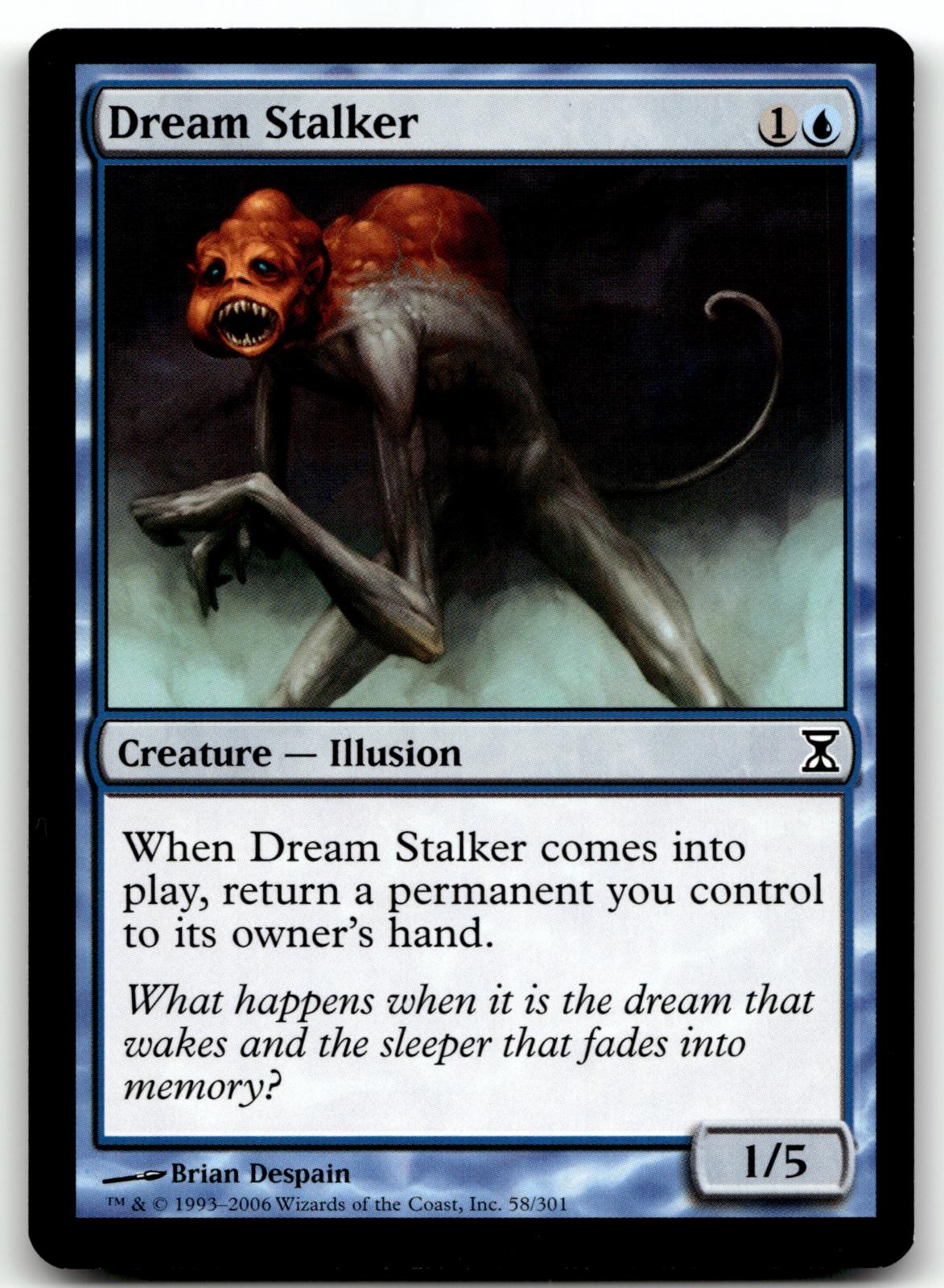 Dream Stalker 58 Common Time Spiral Magic: The Gathering Near Mint