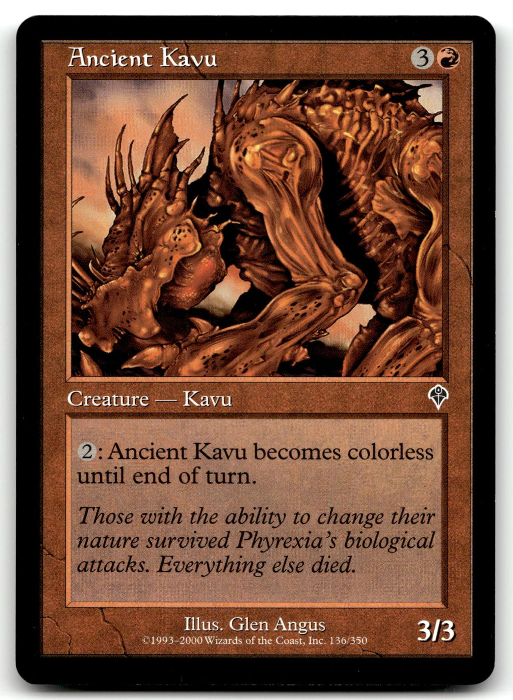 Ancient Kavu 136 Common Invasion Magic: The Gathering Near Mint