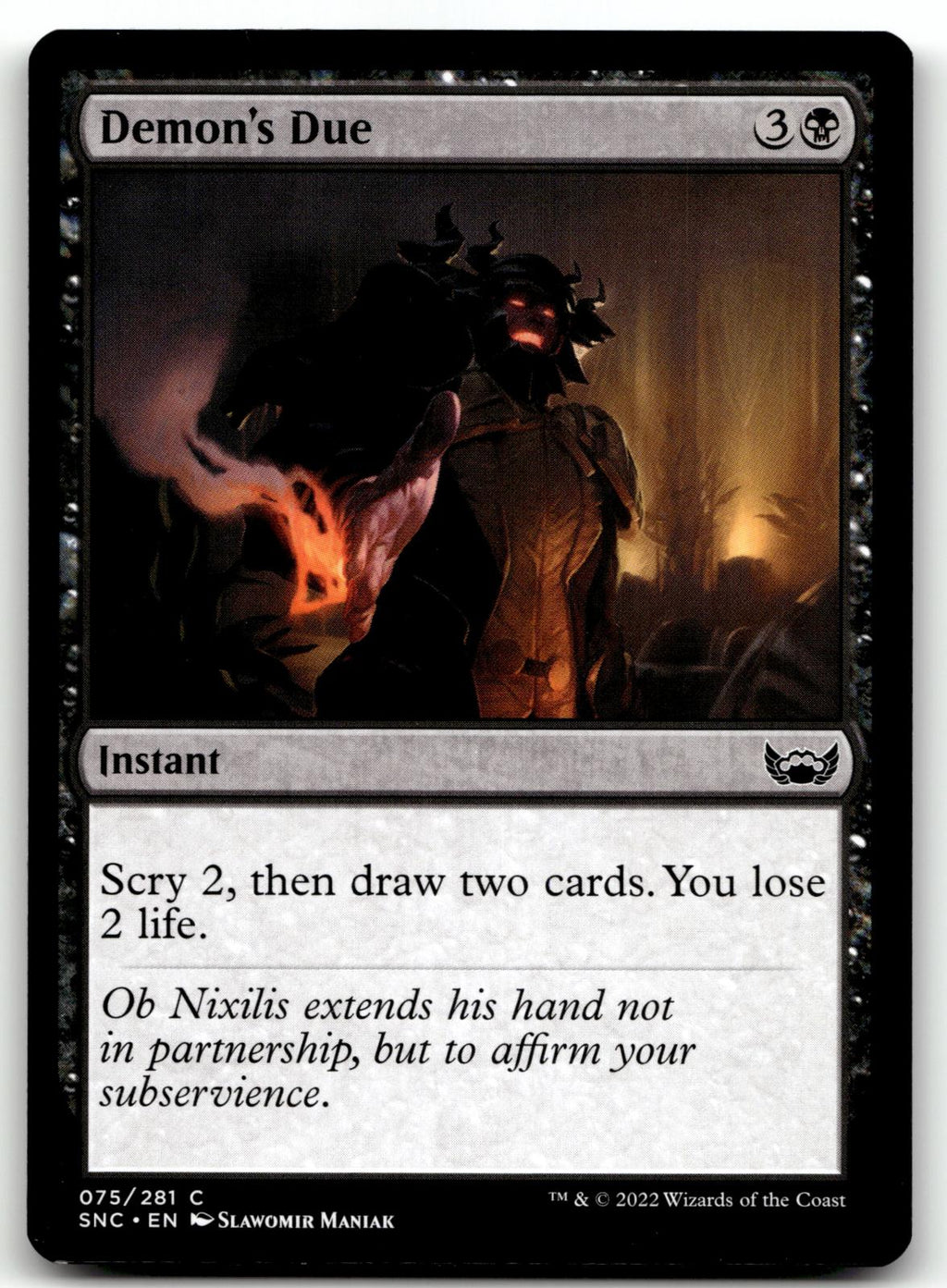 Demon's Due 75 Common Streets of New Capenna Magic: The Gathering Near Mint